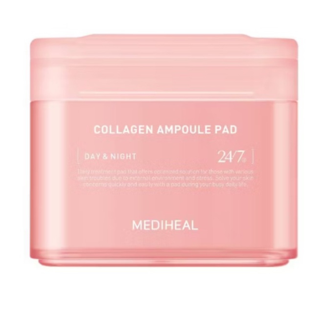MEDIHEAL Daily Collagen Ampoule Toner Pads 100 Fine lines and Elasticity